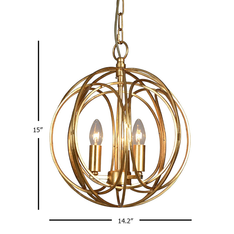 Lustree 3 lumières de style bougie Thelen