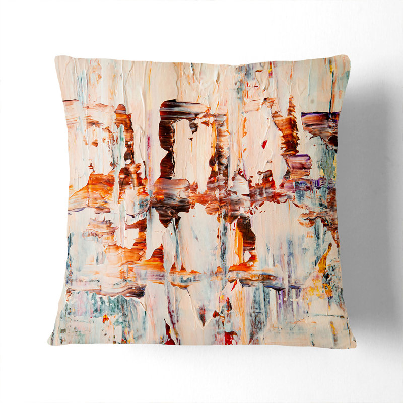 Abstract Square Cushion, 55 x 55 cm, Stone