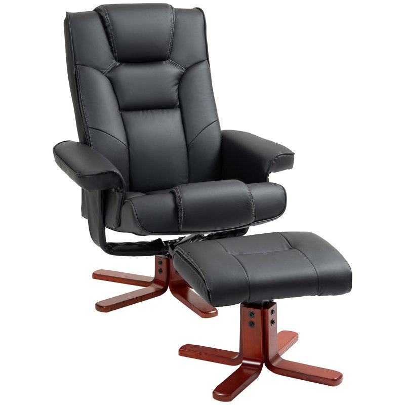 Argyri 84cm Wide Ergonomic Recliner, Black