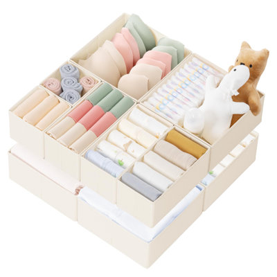 Drawer Organizer Clothes, 10 Pack Dresser Organizer For Baby Clothes, Underwear, Sock- Foldable Closet Organization And Storage Dividers Bins