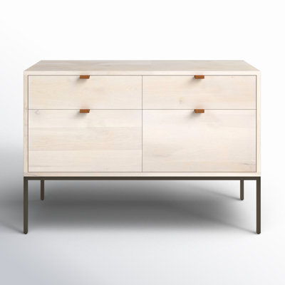 Loki 45'' Wide 4 -Drawer Solid Wood File Cabinet