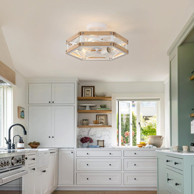 Luminaires de lustre en bois Modern Farmhouse