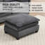 Modern Dark Grey Velvet Modular Sofa Sectional With Double High-Density Foam Cushions And Sturdy Wood Frame | Gift Idea
