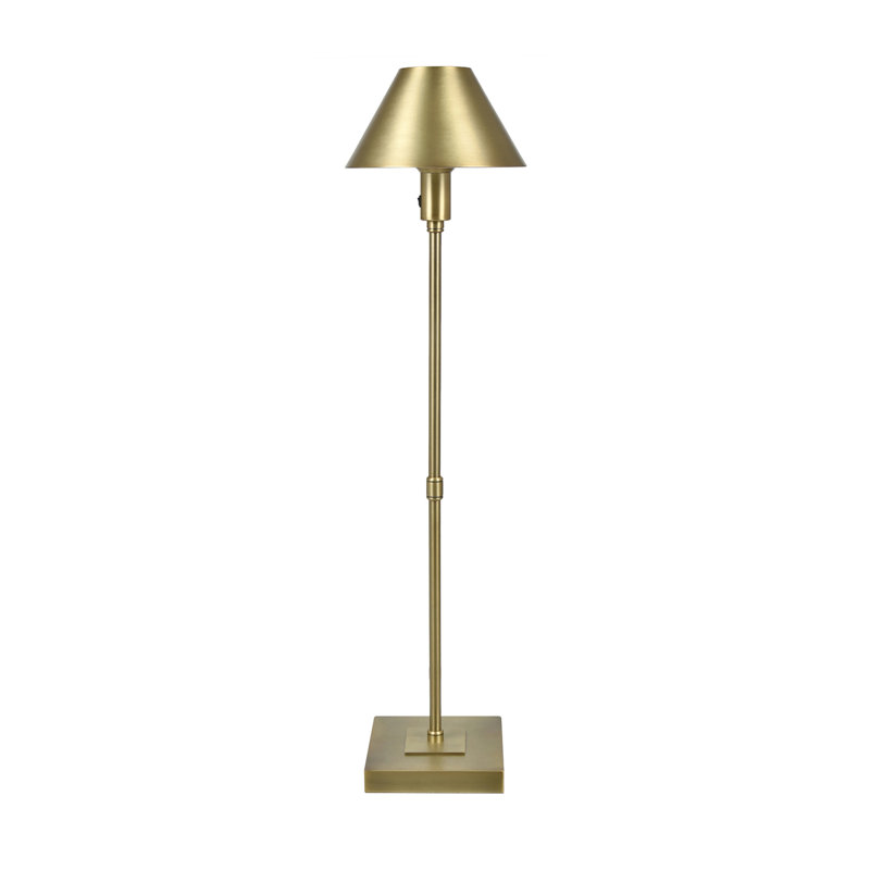 36" Metal Table Lamp With Gold Shade