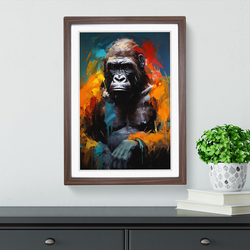 Gorilla Gestural - Framed Print