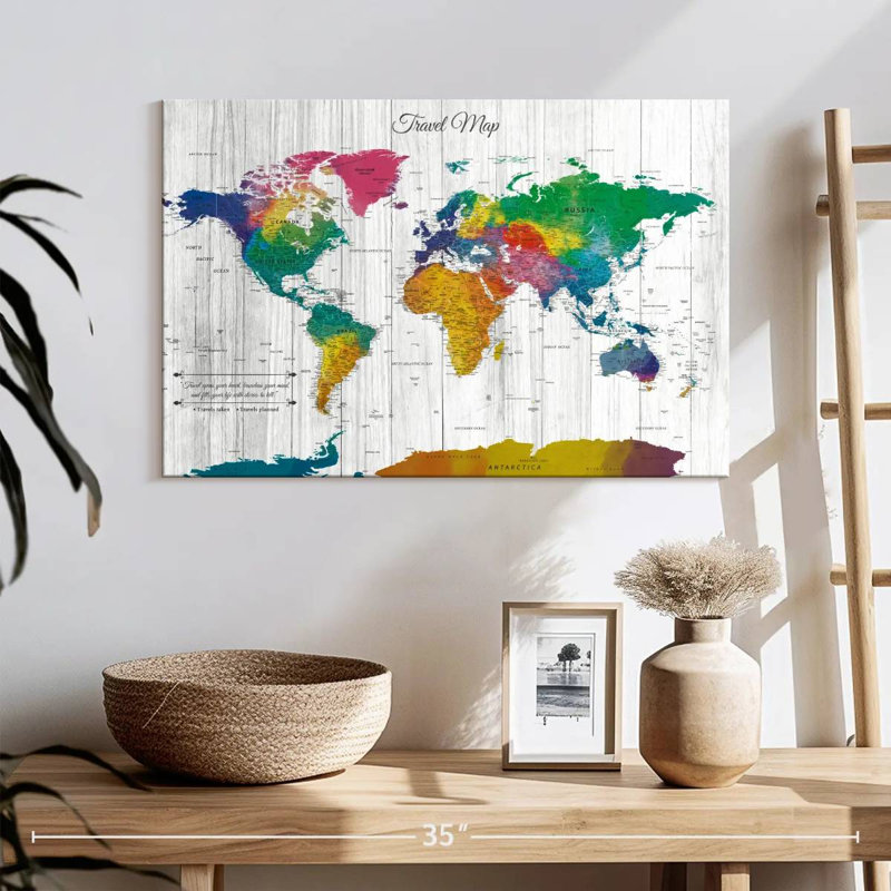 World Travel Amrico, punaise II, H 16 po x l 24 po