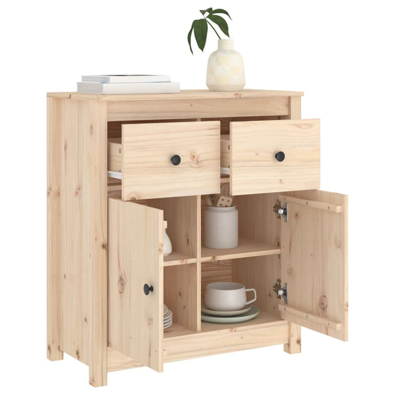 Gracela 70cm Solid Wood Sideboard, Brown