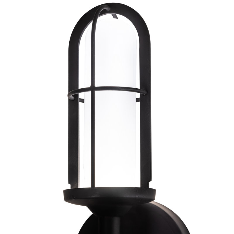 2 - Light LED Armed Sconce, Flat Black