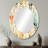 Ivory Boho Accents - Beige Bohemian Oval Wall Mirror-352973709