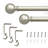 5/8" Sphere Adjustable Single Curtain Rod Silver-1492889416