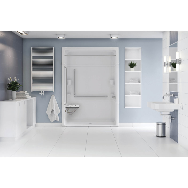 Ensemble de douche rectangulaire 66 "H 88" H, Droite