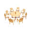 Hari Outdoor Teak Dining Set-1822945281-1875635639