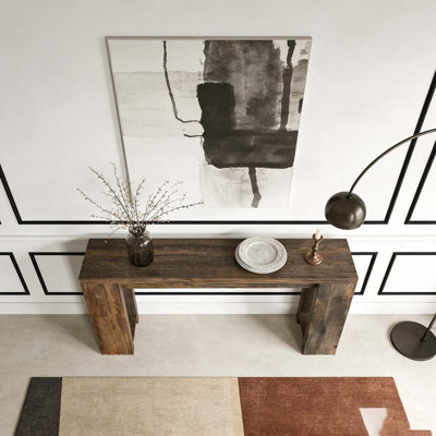 Wooden Console Table Sturdy Sofa Hallway Table