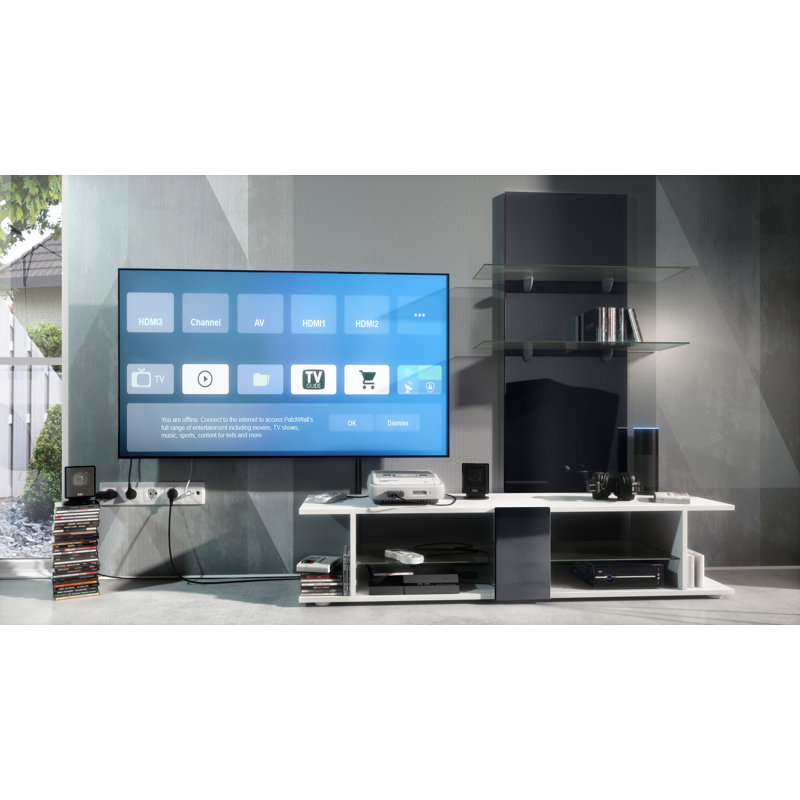 Mccrea 2 Piece Floating Shelf, Black (glossy), No