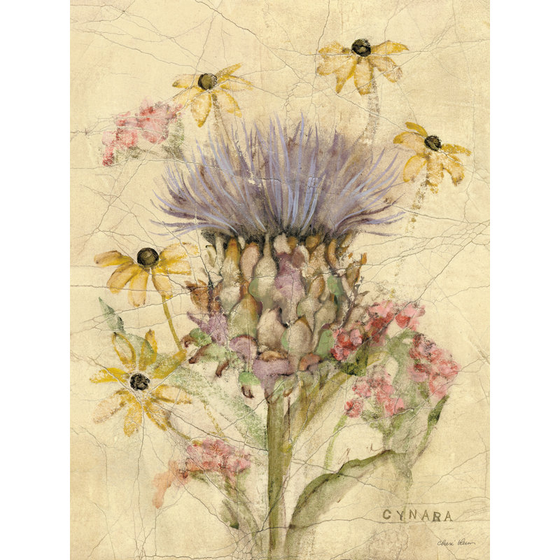 Cynara sur toile par Cheri Blum, H 16 po x l 12 po