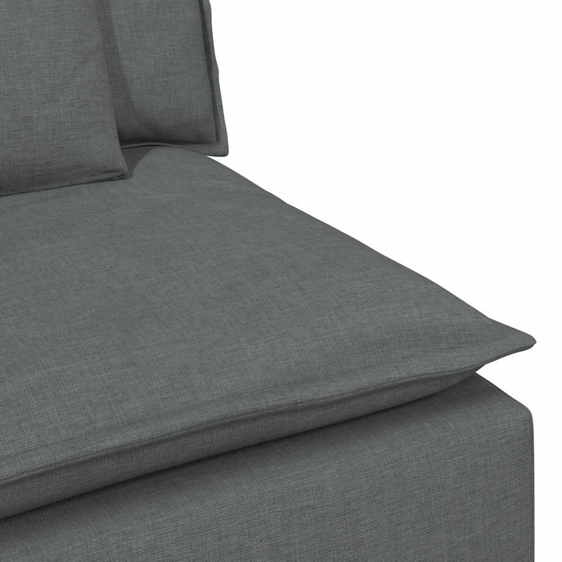  Module de canapé modulaire avec coussins gris foncé 39,4 po, Velours textilène gris