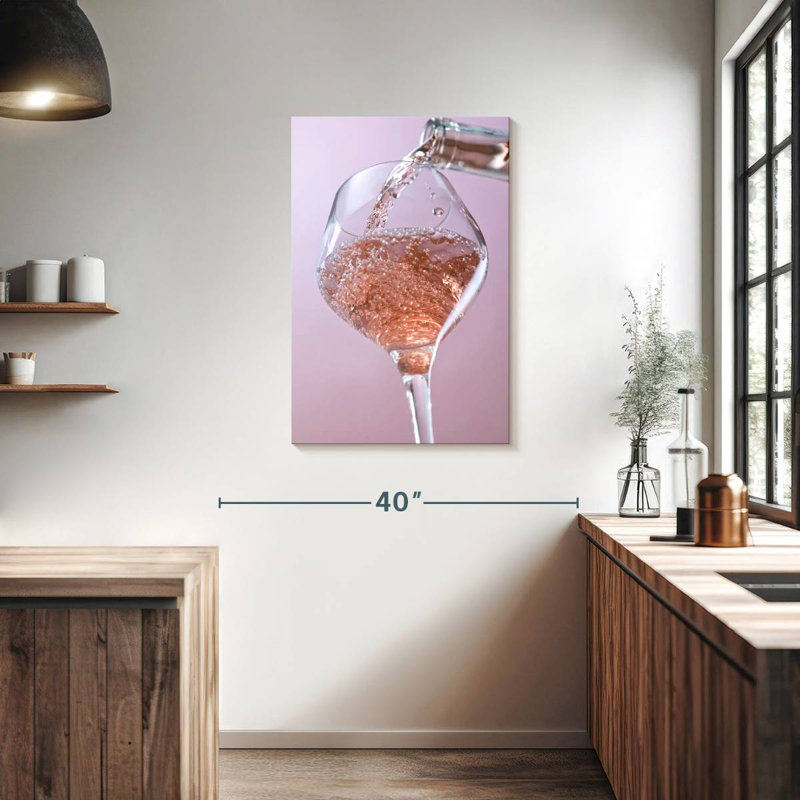 Yarlin Bubbly Rose Wine, 36" H x 24" W