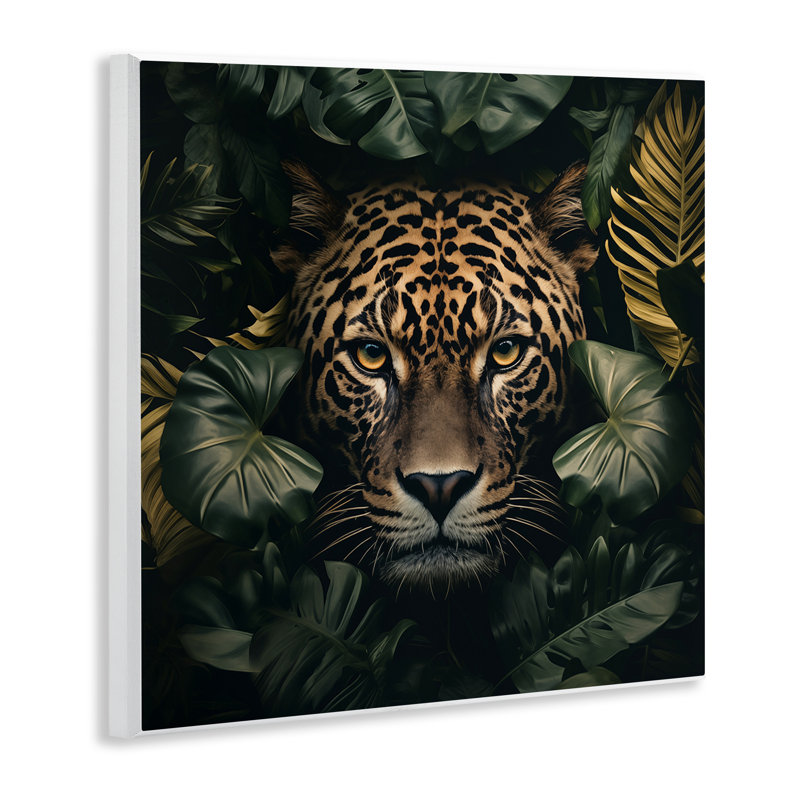 Plaque murale Leopard in Exotic Palms, design par Heidi Kuntz