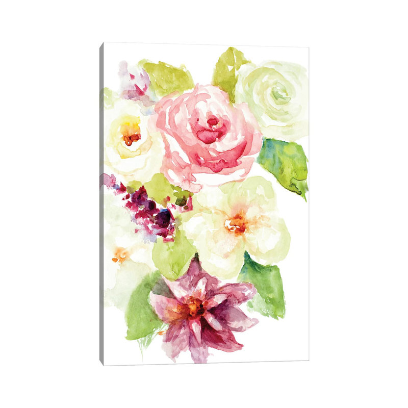 Summer Blooms 1 Piece Wrapped Canvas Painting, 30.48 cm H x 45.72 cm W