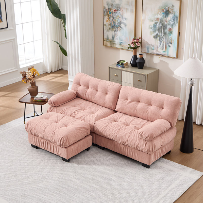 Canapé modulaire à assise profonde, canapé en forme de L moderne pour la maison