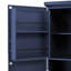 Armoire de cuisine autoportante 35,5 x 17,6 x 70,9 pouces, grande armoire de rangement avec 4 portes, 2 tablettes de porte, 8 plateaux coulissants et tablette réglable pour la salle à manger, bleu-866364528