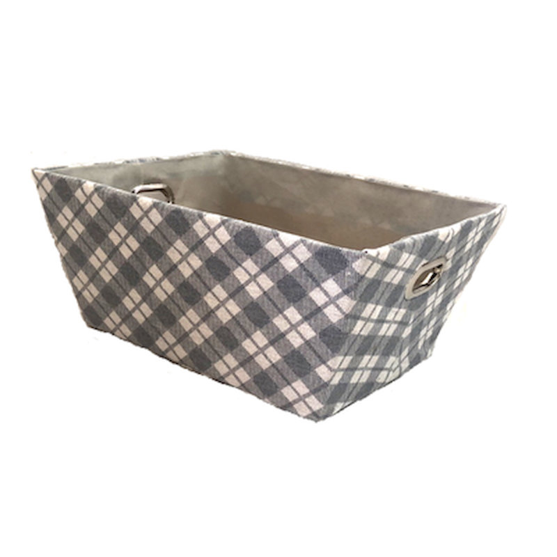 Panier en tissu doublé