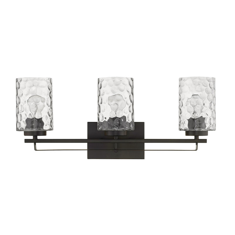Éclairage de salle de bain à intensité variable 3 lumières Livvy, Bronze frotté à l'huile