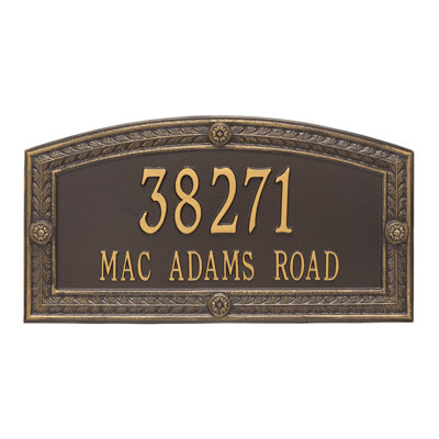 Plaque d'adresse murale sur 2 lignes Hamilton