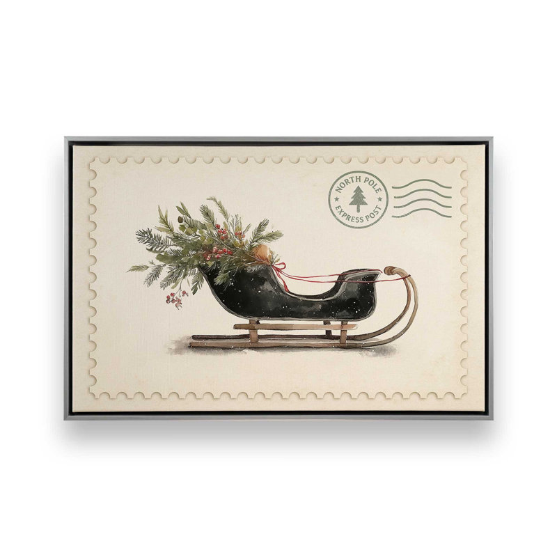 Impression sur toile Northiant Sleigh, H 24,75 po x l 36,75 po, Chrome poli