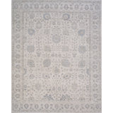 Oushak Ivory Wool Area Rug