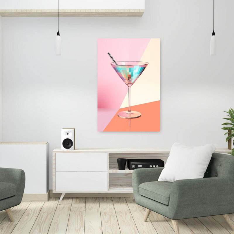 Disco Martini Cocktail by Andreas Magnusson - Wrapped Canvas Print, 91.44 cm H x 60.96 cm W