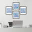 Motif de coups de pinceau aquarelle bleue - ensemble de 4 reproductions de cadres photo simples-97762627-97762624