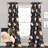 Vintage Paris Rose Butterfly Script Semi Sheer Curtain Pair-57080864