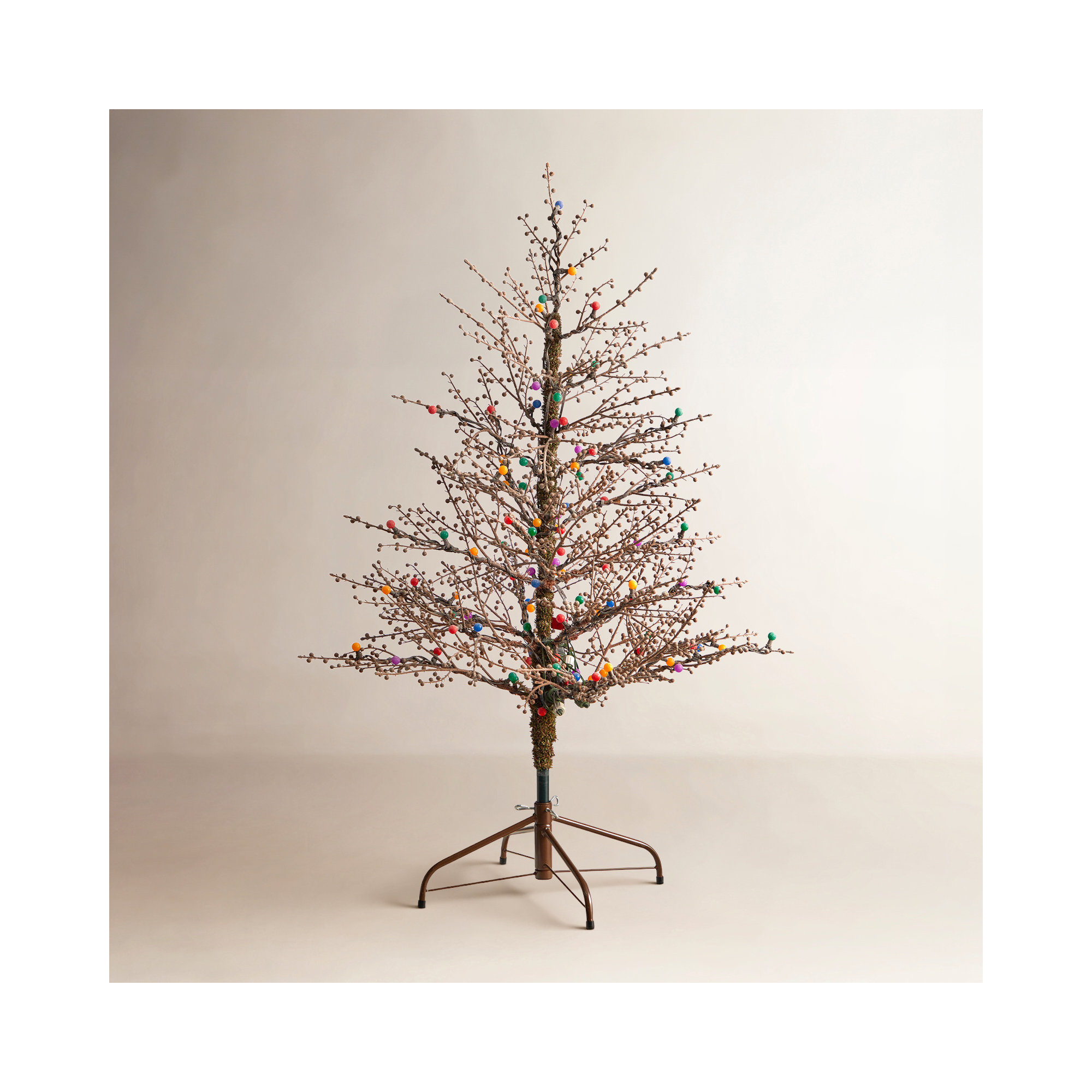 Lighted Artificial Christmas Tree, 4' H