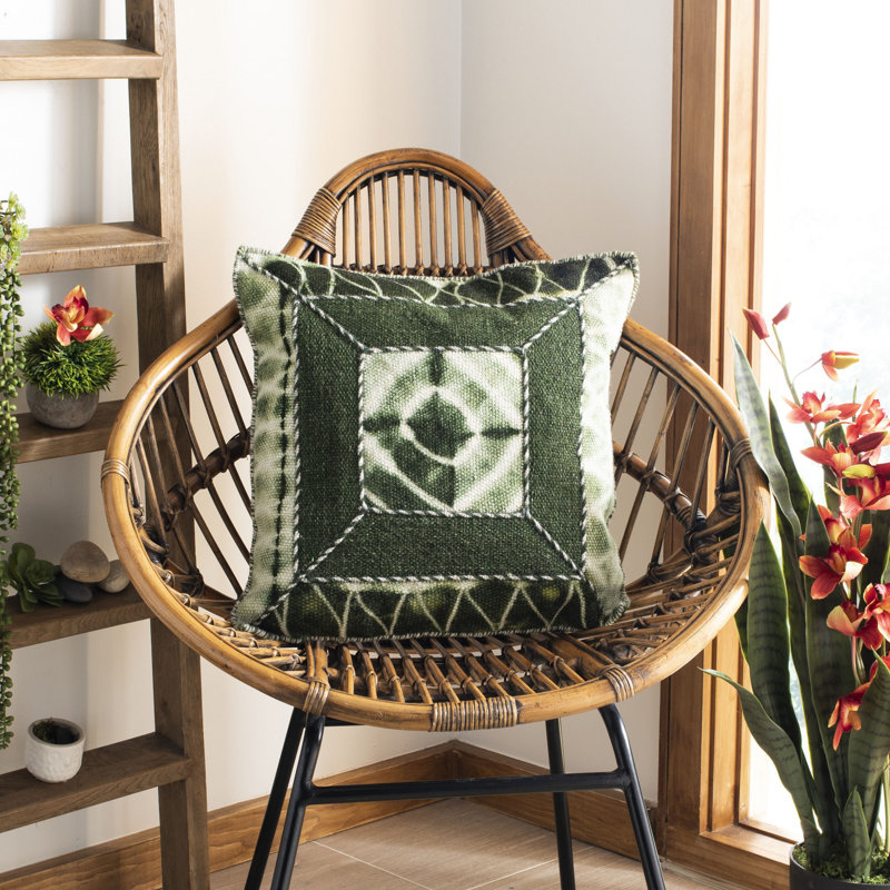 Coussin décoratif Dip Dye Patch, 24 po x 24 po, Coriandre