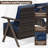 Outdoor Patio 3-Seater Rattan Sofa with Durable All-weather Thick Blue Cushions-572988178
