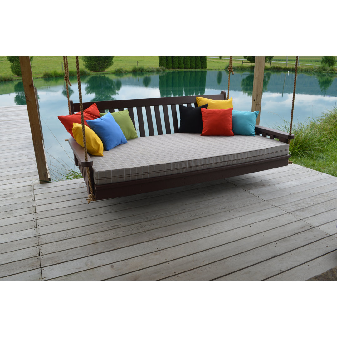 Fricks Traditional English Porch Swing Red Barrel Studio® 