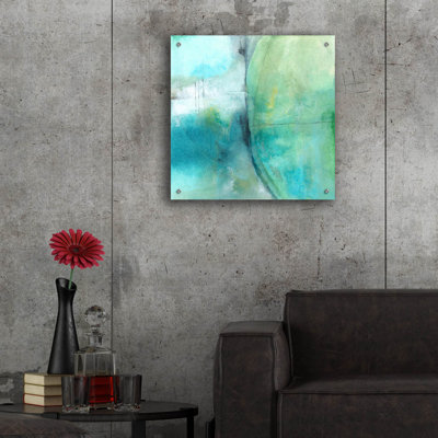  «Amid The Roar» par Michelle Oppenheimer, art mural en verre acrylique, 12 po x 12 po