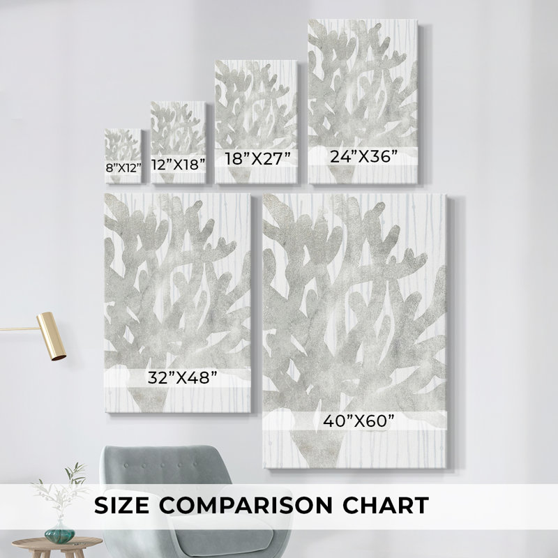 Toile tendue avec châssis Quiet Coral I-Premium - Prêt à accrocher, H 48 po x l 32 po