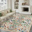Tapis floral lavable en machine avec envers antidérapant Guston-51273235-51977781-51977782