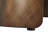 47.25 Inch Retro Brushed Texture Round Dining Table, Walnut Wood MDF Top Bronze Metal Frame For 4-6 People