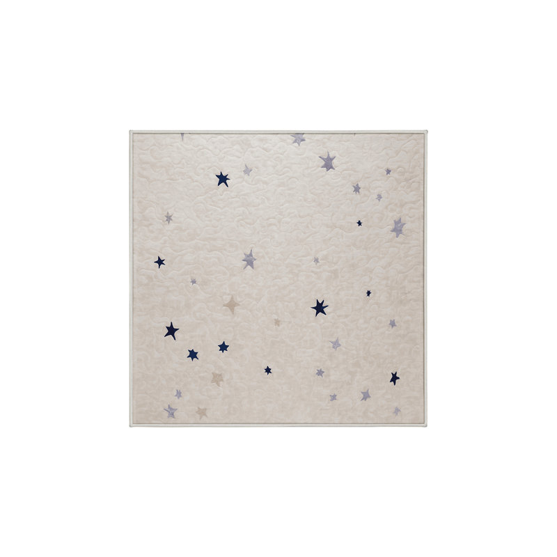 Tapis beige lavable à la machine, Carré 3 pi