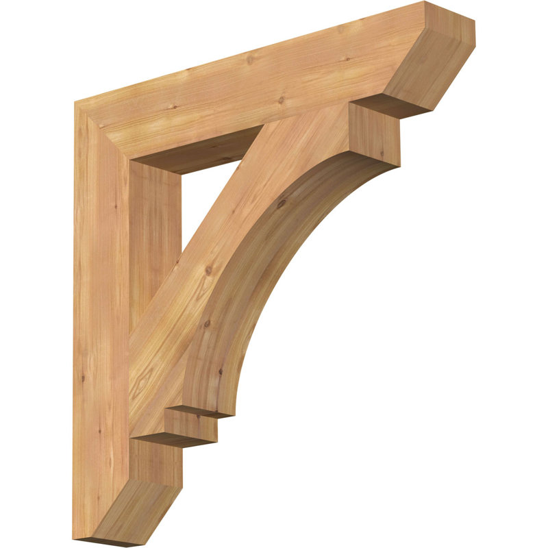 BKTIMP06 Support en bois rustique à lattes impériales, Cèdre rouge de l'Ouest (lisse), H 32 po x l 5,5 po x P 32 po