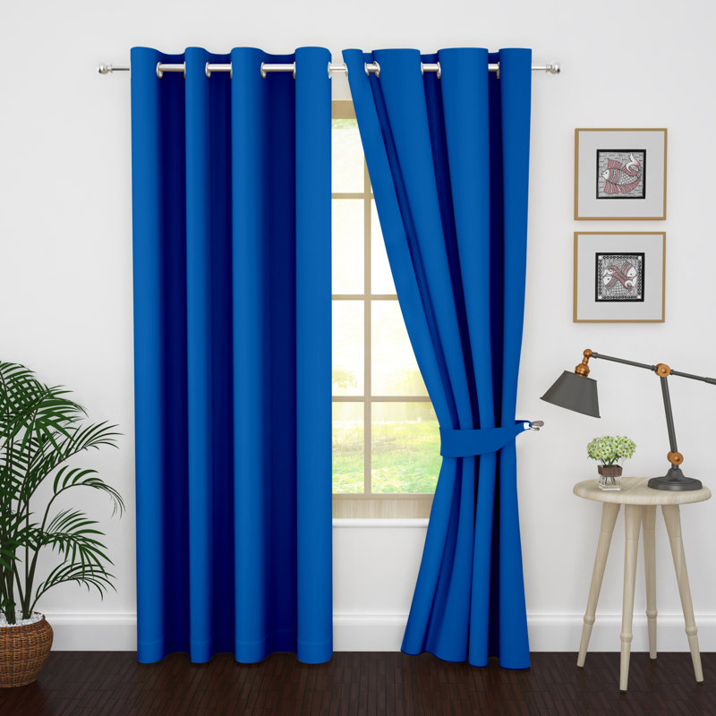Blackout Curtain Pair, 46" W x 63" L, Royal Blue