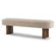 Banc en tissu avec pieds noyer Modern-1011985213