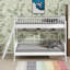 Lit superposé simple en bois équipé de 3 compartiments de rangement-793254141