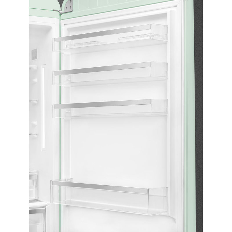SMEG 27.8" Bottom Freezer 16.26 cu. ft. Energy Star Refrigerator, Pastel Green, Left Handed