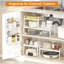 Organisateur d'armoire de cuisine extensible et empilable, tablette de garde-manger réglable pour les épices, les ustensiles et le rangement des aliments, comptoir peu encombrant et organisateur de tablette d'armoire