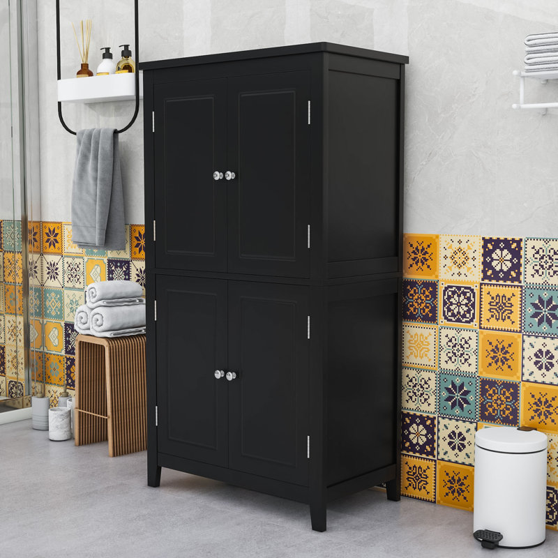 Armoire de salle de bain Flaxberry, Noir, noir, noir, noir