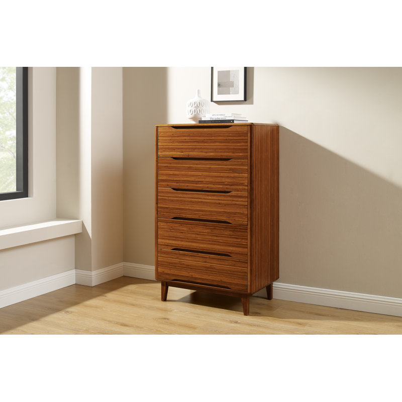 Commode 5 tiroirs en bois massif Rancourt
